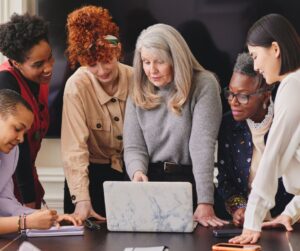 Under-representation of Women in Entrepreneurial Roles - a female business meeting