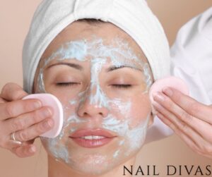Transform your look with Nail Divas Beauty Salon - Image of a model receiving a facial