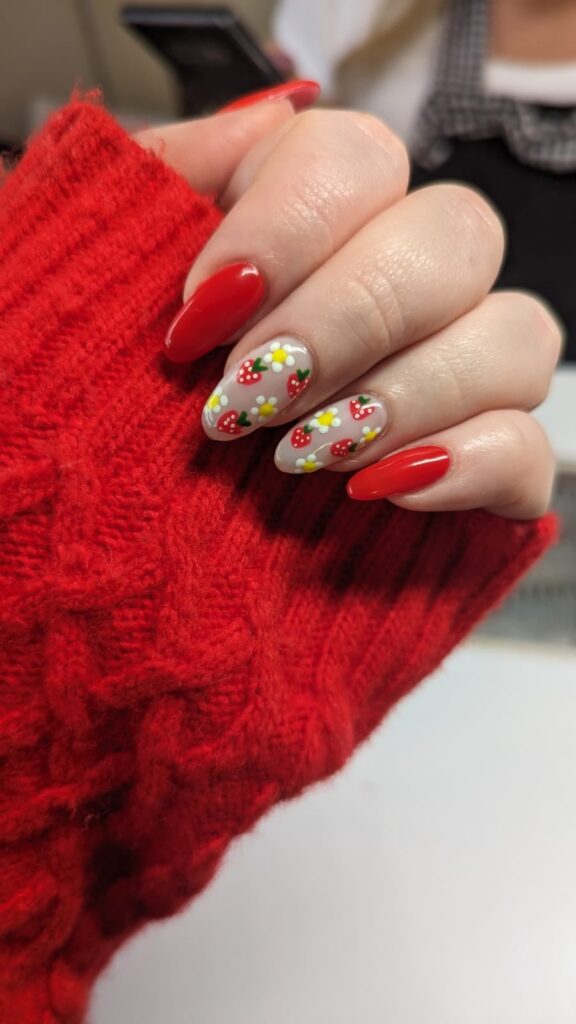 Strawberry Nail Art - The Ultimate Nail Salon experience at Nail Divas Cardiff