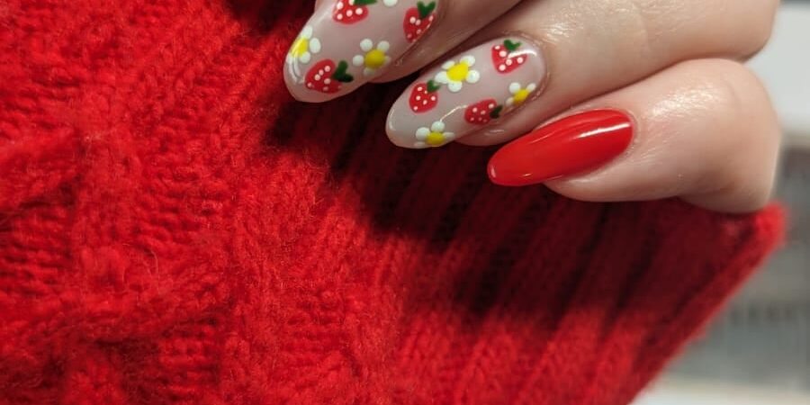 Strawberry Nail Art - The Ultimate Nail Salon experience at Nail Divas Cardiff